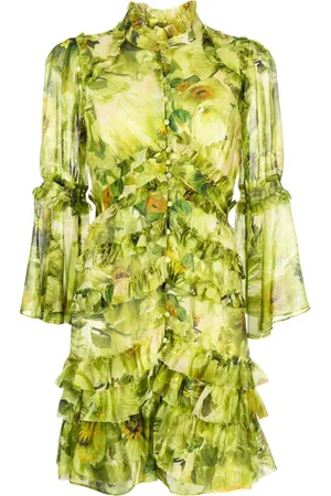 Marchesa Notte Mali Minikleid mit Blumen-Print