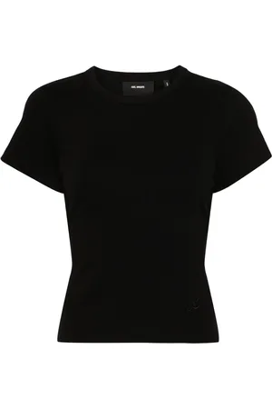 Axel Arigato Geripptes T-Shirt mit Cut-Out