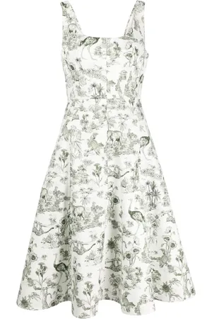 Marchesa Notte Elowen Kleid mit grafischem Print