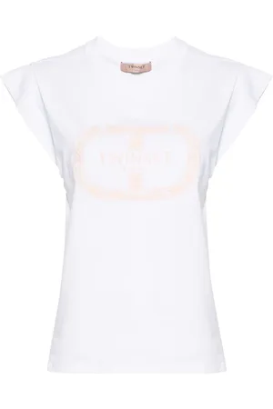 Twin-Set Top mit Logo-Stickerei