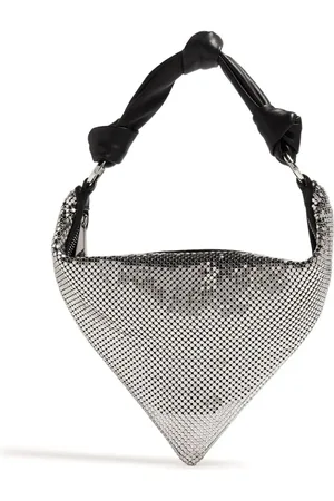 Amina Muaddi Mini Cameron Mesh-Schultertasche