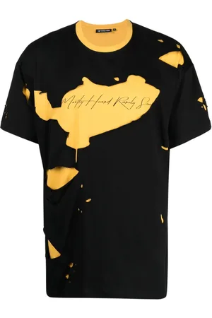 MOSTLY HEARD RARELY SEEN T-Shirt in Distressed-Optik mit Logo-Print