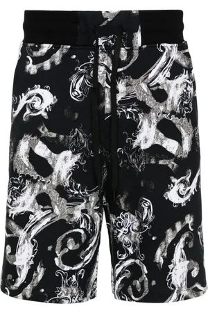 VERSACE Watercolour Couture Shorts aus Baumwolle