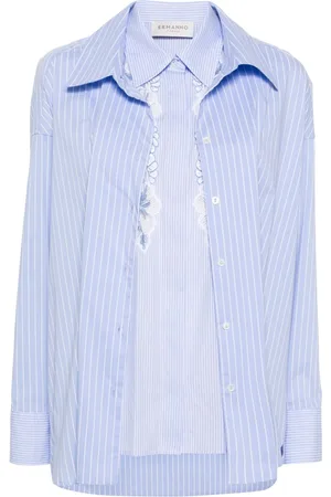 Ermanno Firenze Gestreiftes Hemd im Layering-Look