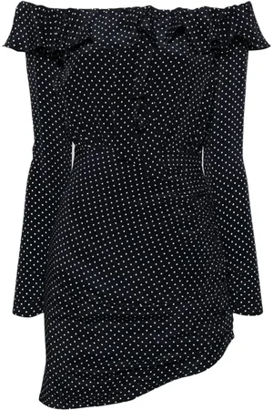 Alessandra Rich Schulterfreies Minikleid mit Polka Dots
