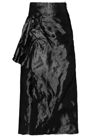 Maison Margiela Drapierter Midirock mit Lurex