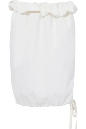 Proenza Schouler Hayley Popeline-Rock mit Knitteroptik