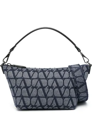 VALENTINO GARAVANI Toile Iconographe Jeans-Handtasche
