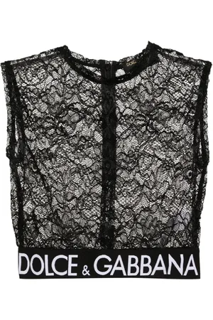 Dolce & Gabbana Cropped-Oberteil aus Logo-Jacquard