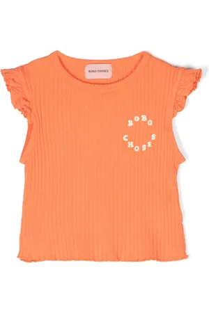 Bobo Choses Gerüschtes T-Shirt mit Logo-Print
