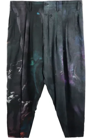 YOHJI YAMAMOTO Baggy-Hose mit abstraktem Print