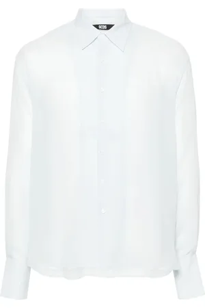 GCDS Seidenhemd mit Logo-Stickerei