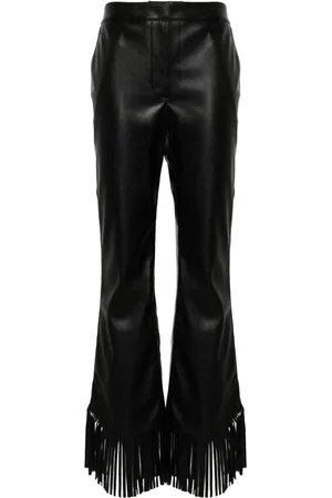 Twin-Set Cropped-Bundfaltenhose mit Spitzenbesatz