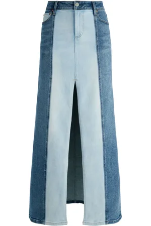 ALICE+OLIVIA Zweifarbiger Rye Jeansrock