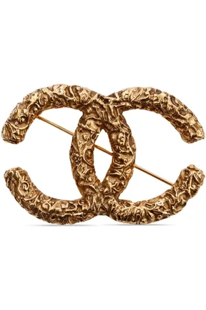 CHANEL 1993 vergoldete Brosche mit CC