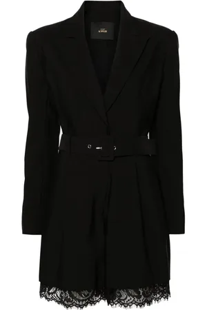 Twin-Set Blazer-Playsuit mit Spitzenbesatz