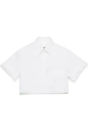 Maison Margiela Cropped-Hemd mit Logo-Stickerei