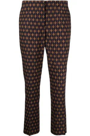 Prada Cropped-Hose mit Rautenmuster
