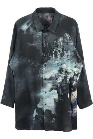 YOHJI YAMAMOTO J-PT Hemd mit Illustration-Print