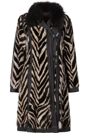 Lanvin Mantel aus Faux Fur mit Tiger-Print