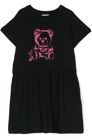Moschino Rundhals-Kleid mit Teddy-Print