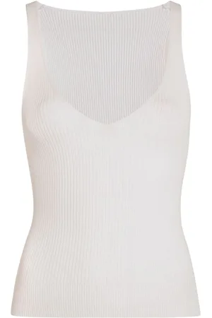 Another Tomorrow Geripptes Trägershirt