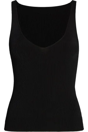 Another Tomorrow Geripptes Trägershirt
