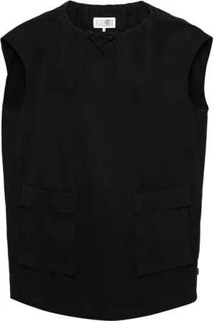 Maison Margiela Kleid mit gerafftem Kragen