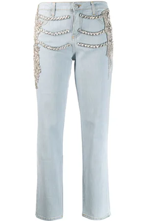Philipp Plein Boyfriend-Jeans mit Kristallen