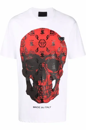 Philipp Plein T-Shirt mit Monogramm-Totenkopf