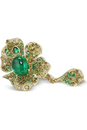 Anabela Chan 18kt Venus Gelbgoldring mit Smaragd und Diamant
