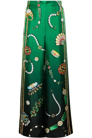 Casablanca Seidenhose mit grafischem Print