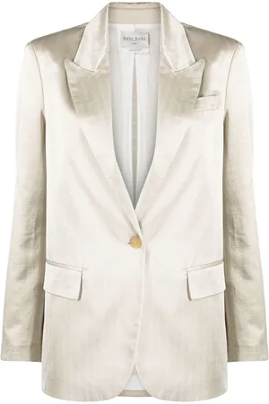 FORTE FORTE Einreihiger Satinblazer