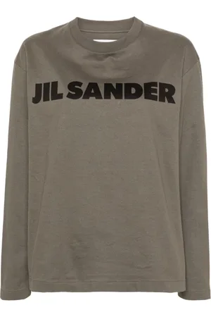 Jil Sander Langarmshirt mit Logo-Print