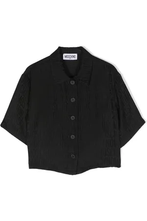 Moschino Satinhemd aus Monogramm-Jacquard