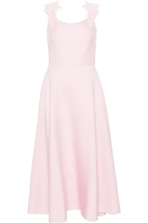 VALENTINO GARAVANI Ausgestelltes Midikleid mit Blumenapplikation