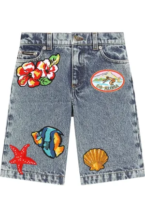 Dolce & Gabbana Jeans-Shorts mit Patches