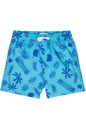 Moschino Badeshorts mit botanischem Logo-Print