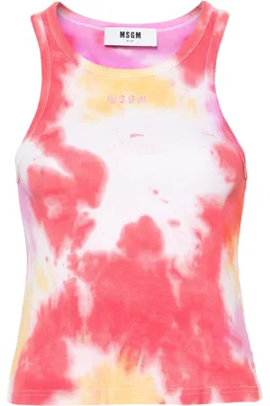 Msgm Geripptes Batik-Tanktop