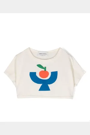 Bobo Choses Tomato Plate Cropped-T-Shirt