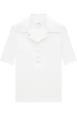 Courrèges AC Poloshirt aus geripptem Strick