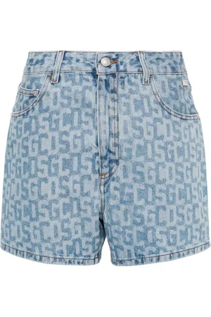 GCDS Jeans-Shorts mit hohem Bund