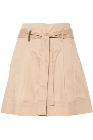 PESERICO SIGN Paperbag-Shorts mit Falten