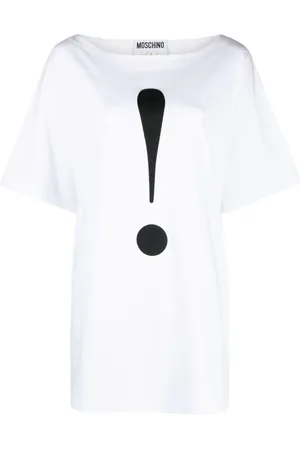 Moschino T-Shirt mit Ausrufezeichen-Print