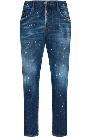 Dsquared2 Slim-Fit-Jeans mit Farbklecksen