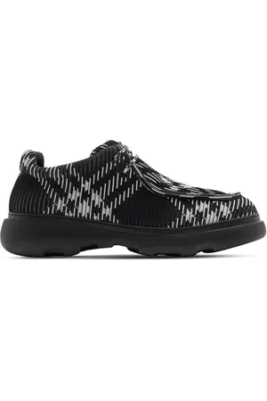 Burberry Karierte Derby-Schuhe mit runder Kappe