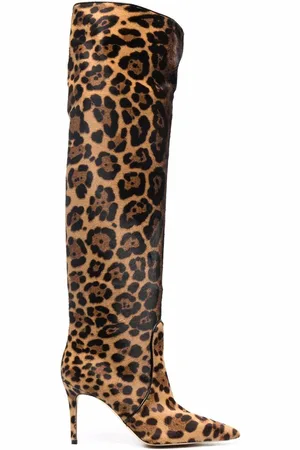 Scarosso X Brian Atwood Carra Stiefel mit Leoparden-Print