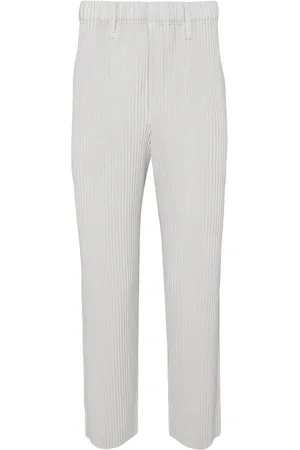 Issey Miyake Plissierte Basic Tapered-Hose