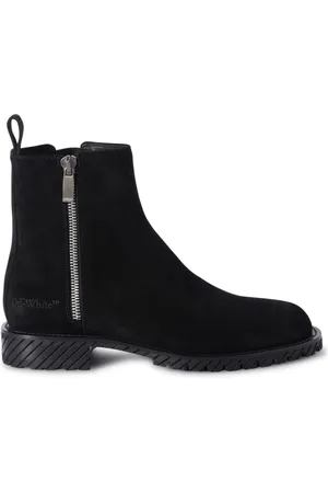 OFF-WHITE Knöchelhohe Wildleder-Bikerstiefel