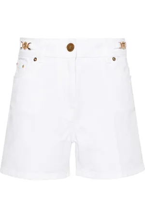 VERSACE Gerade Jeans-Shorts mit hohem Bund